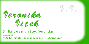 veronika vitek business card